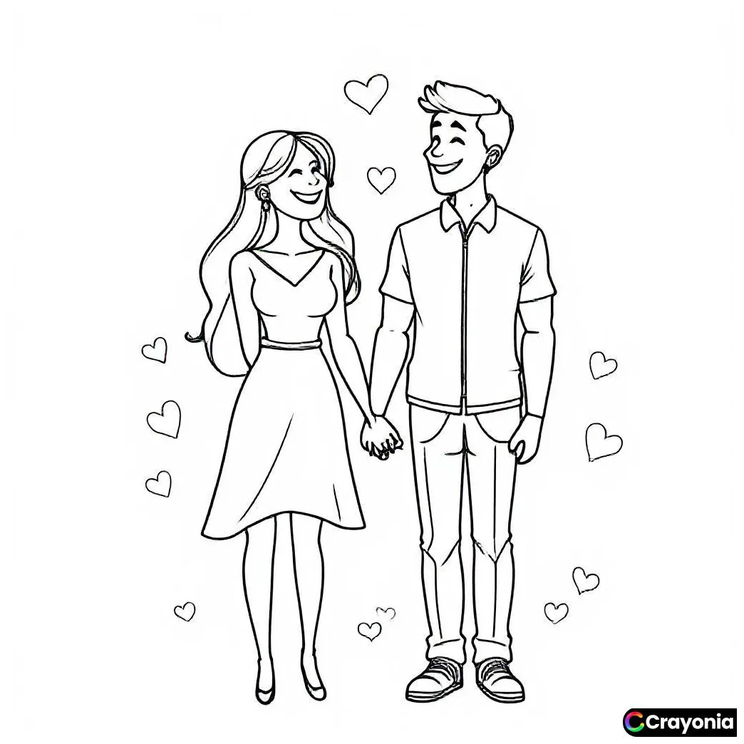 Happy couple coloring pages free online coloring pages