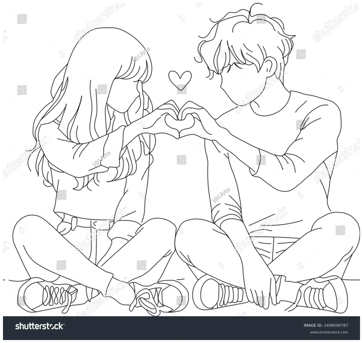 Anime couple coloring pages [2025]