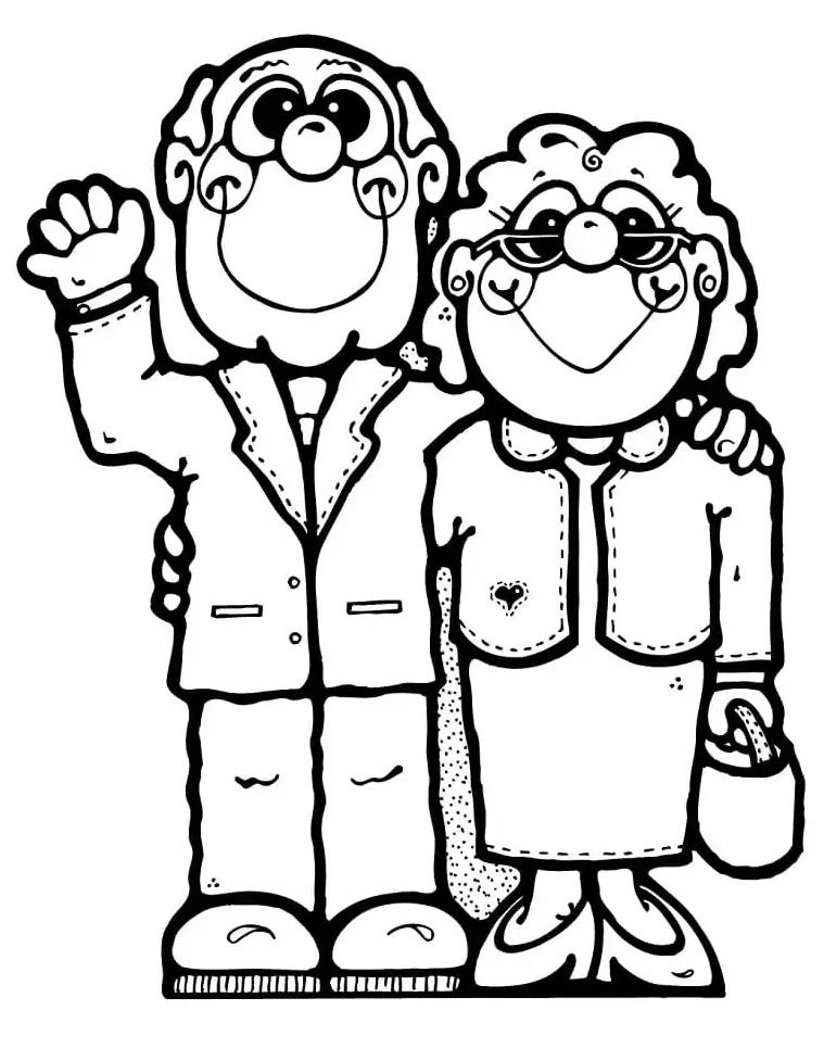 Couple coloring page