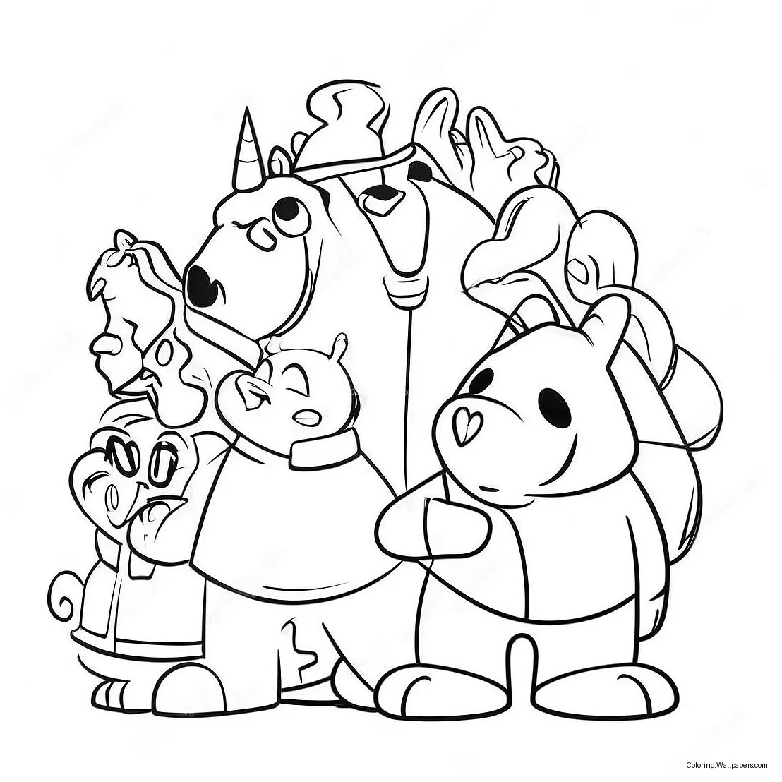 Animated movie characters coloring page 5451-4338
