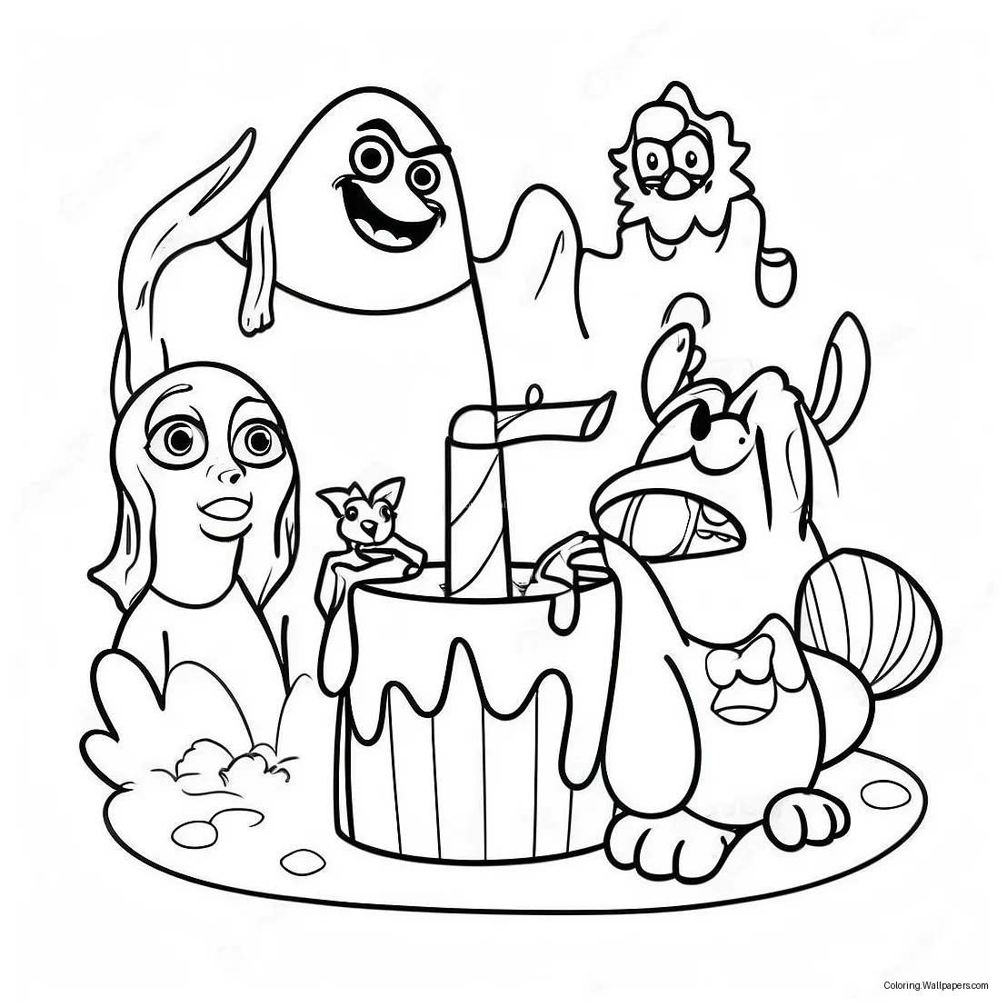 Animated movie characters coloring page 5451-4339