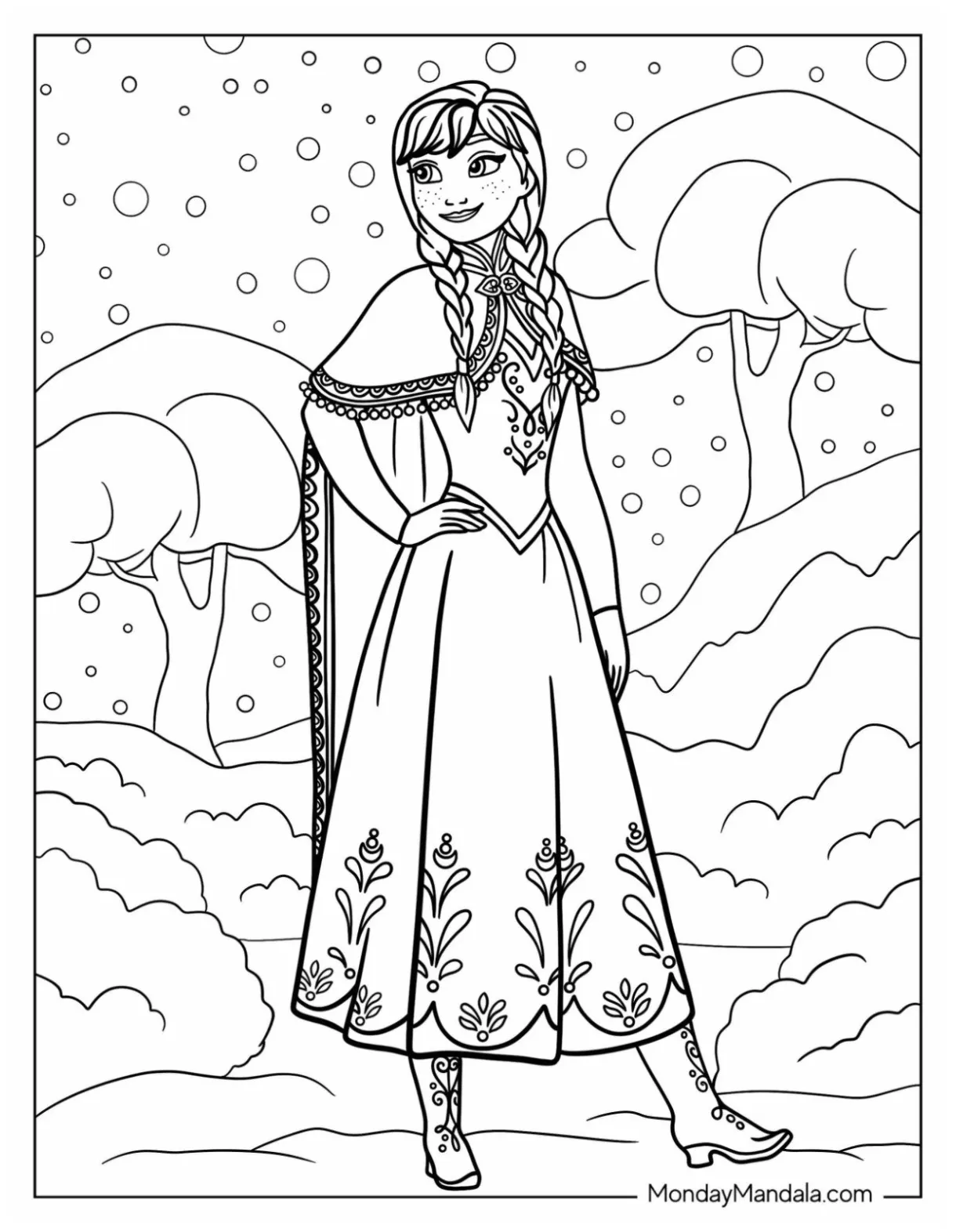 Orincess anna frozen coloring page amazon elsa and anna coloring