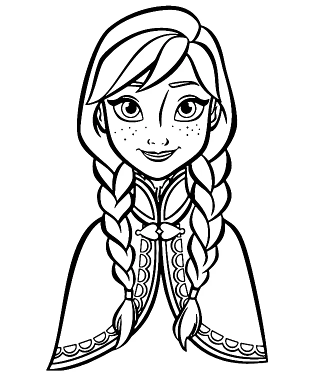 Anna portrait coloring page free printable coloring pages printable coloring page