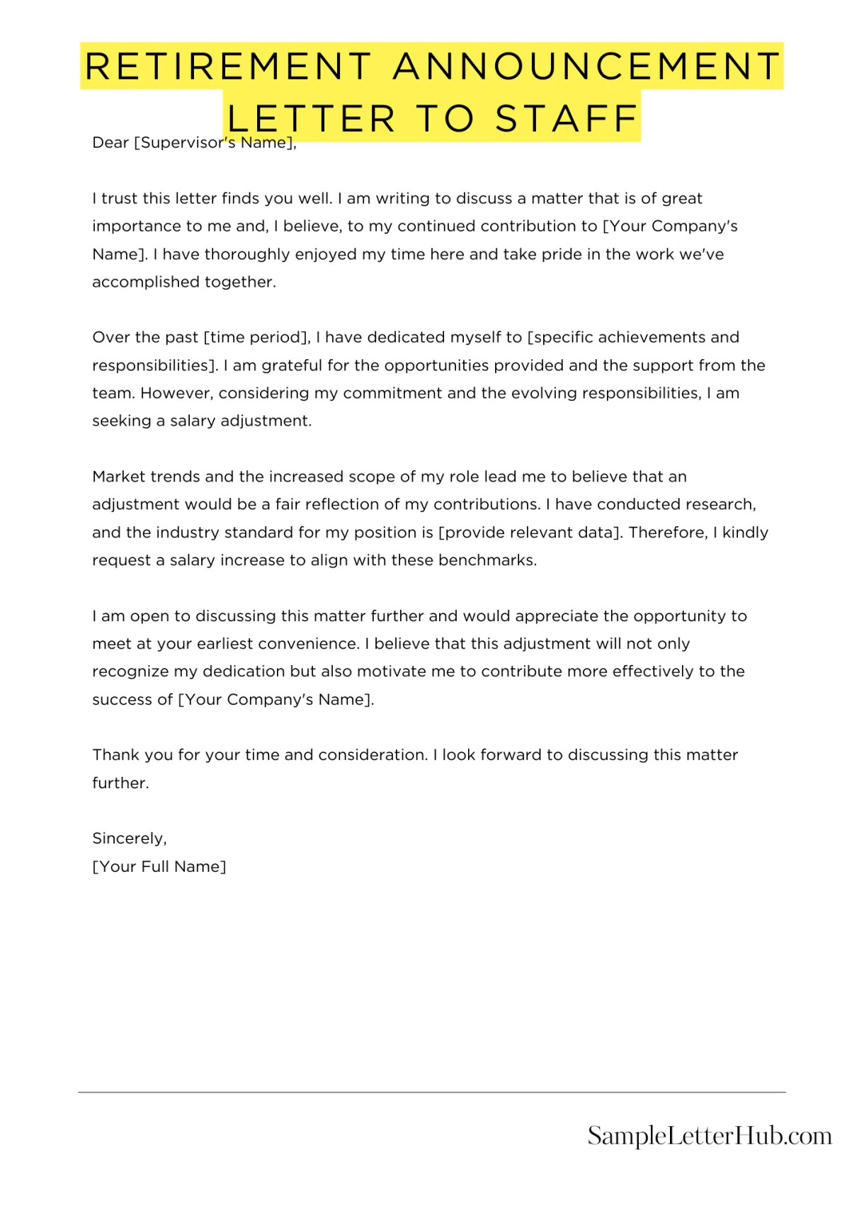 Retirement to staff 5 samples