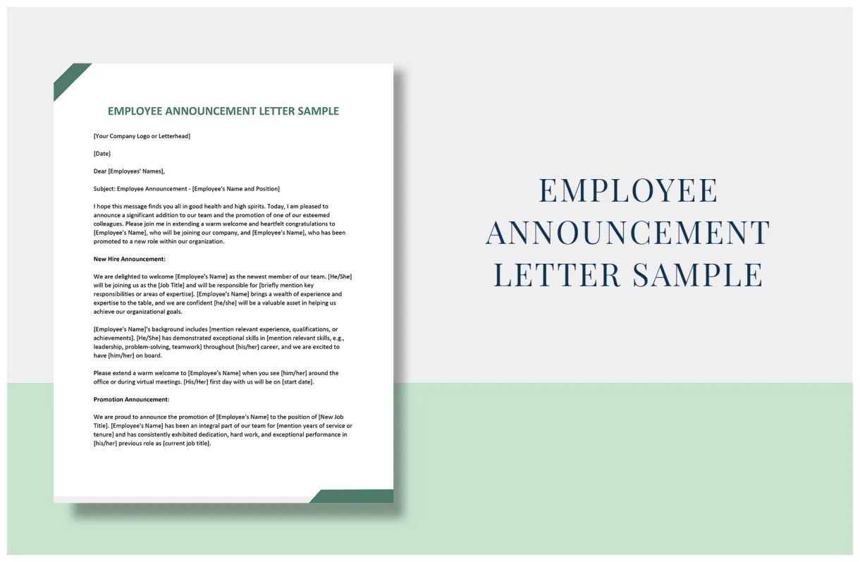 Employee sample in word, google docs, pages