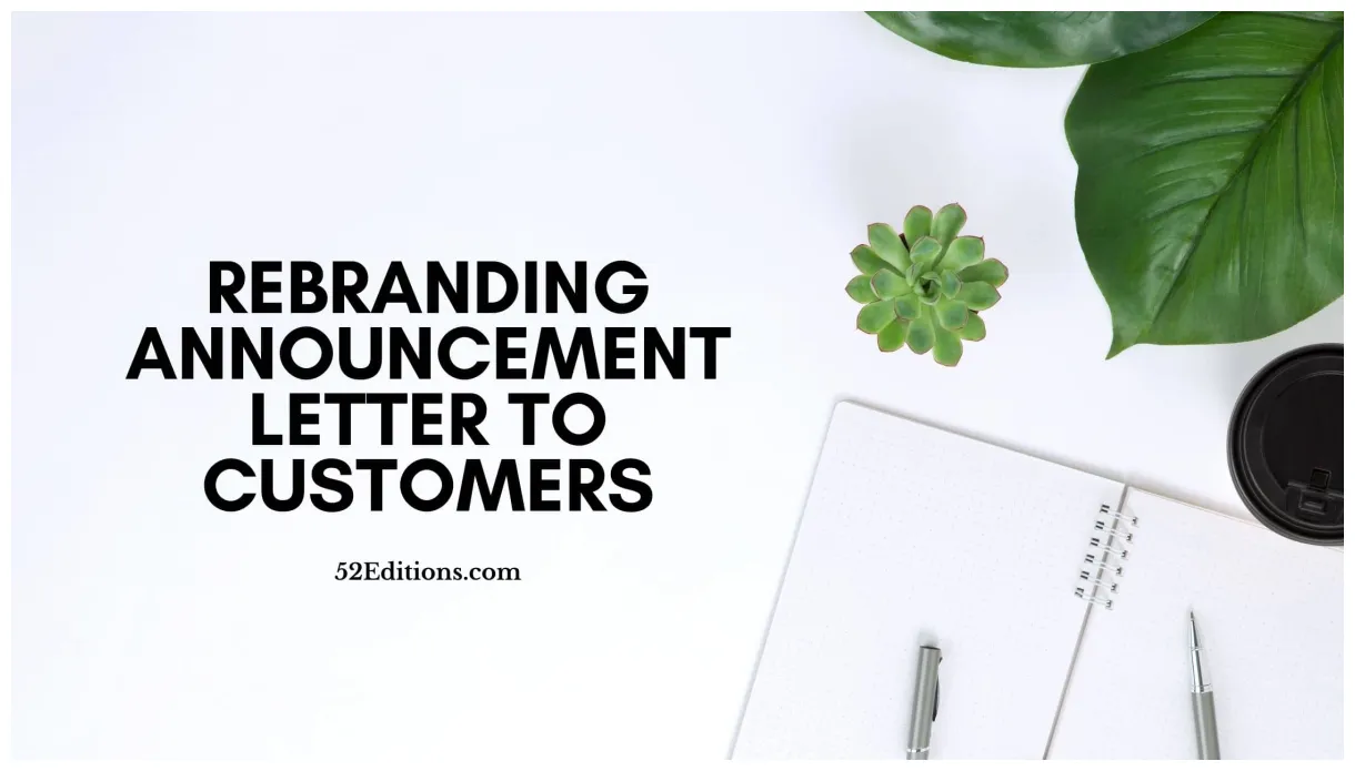Rebranding to customers // get free letter