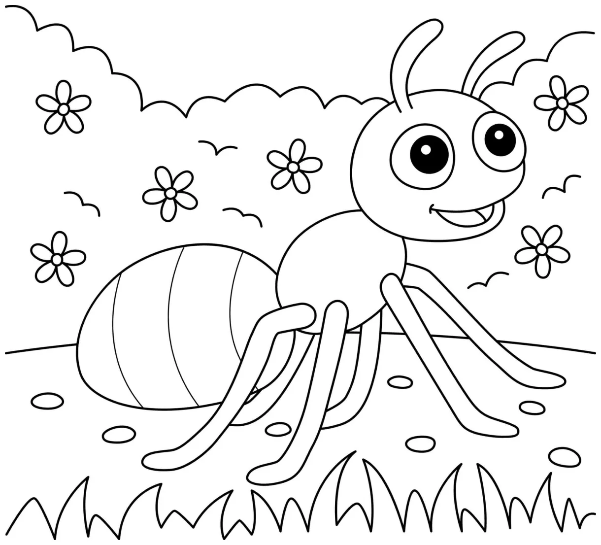 Fun Ant coloring page - Download, Print or Color Online for Free