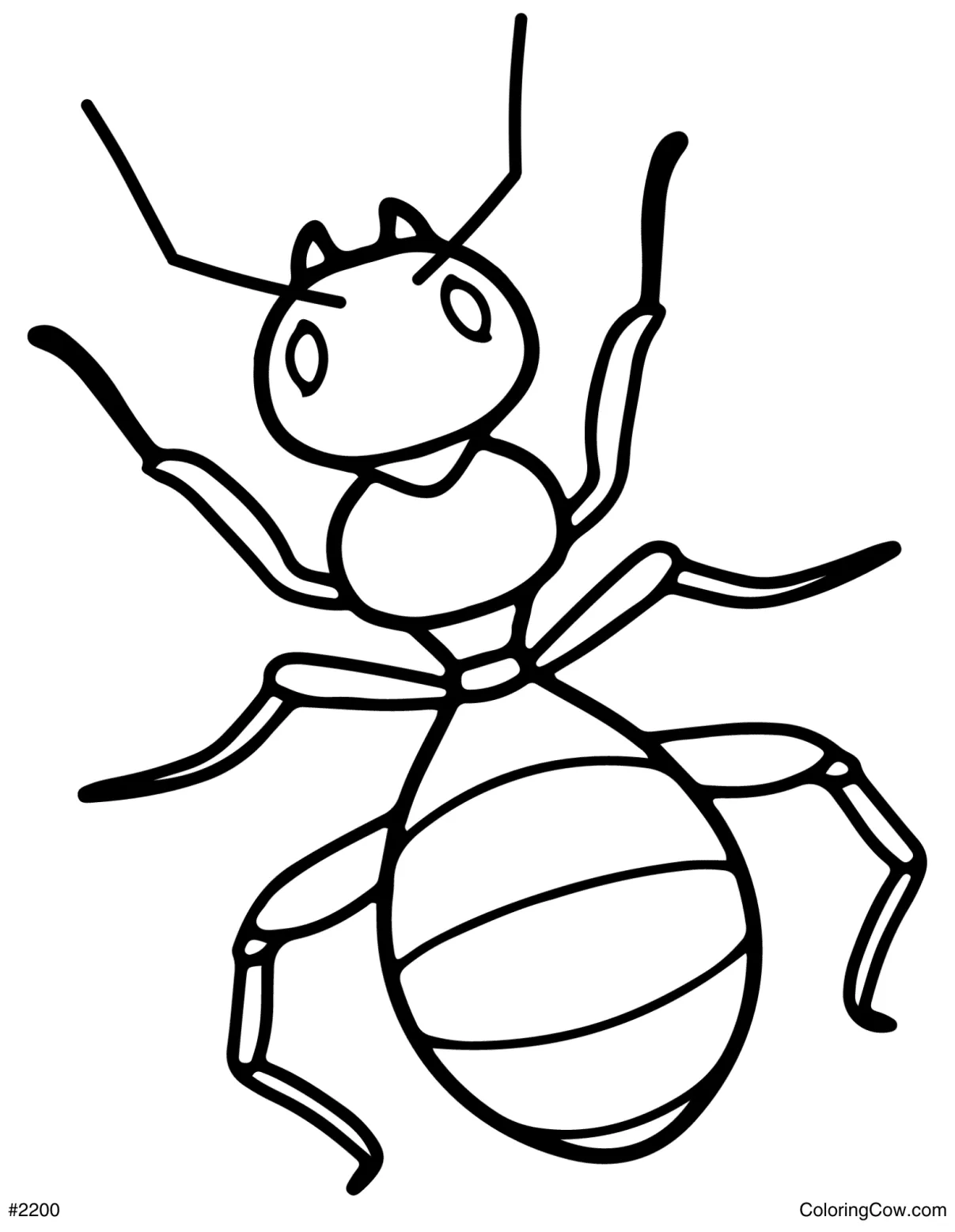 Ant coloring page