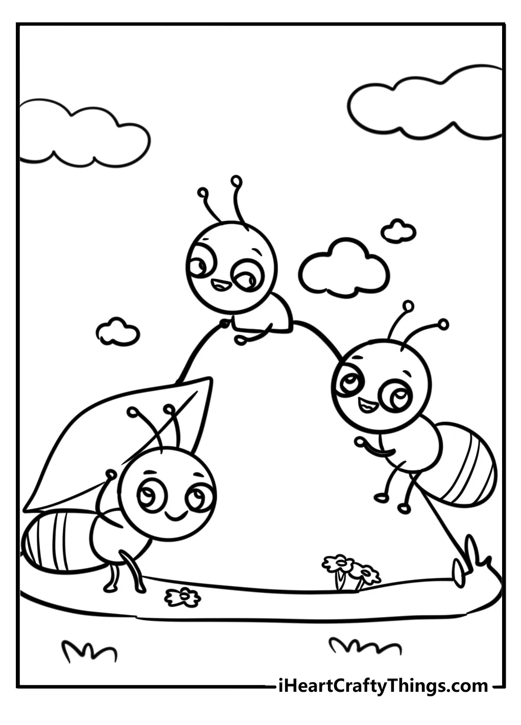 Ant coloring page
