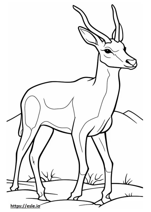 Antelope friendly coloring page