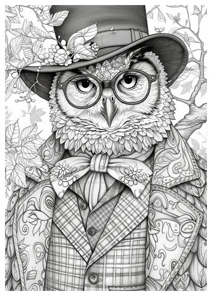 Joyful anthropomorphic animal coloring page by innazimovec on deviantart printable coloring page