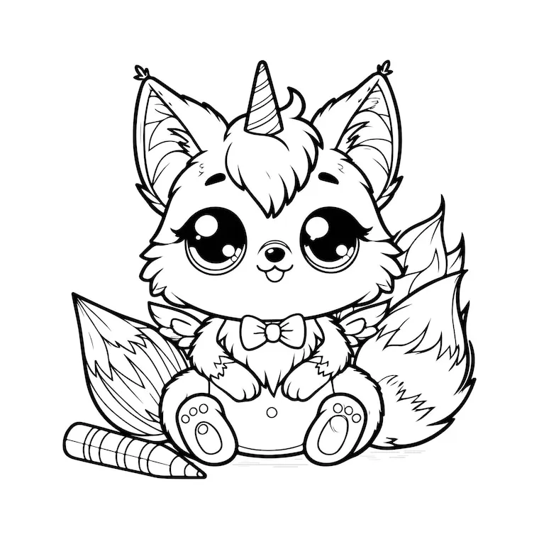 Premium Vector | Anthropomorphic animals for coloring