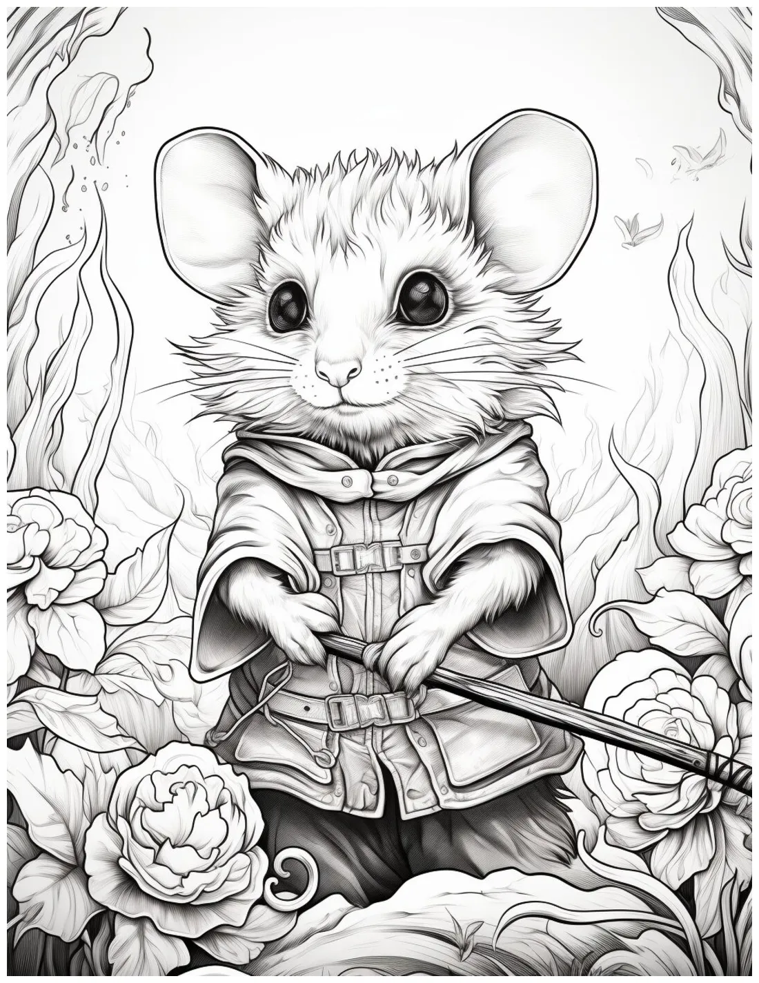 Expert Coloring Pages Anthropomorphic Animals 20 - Etsy