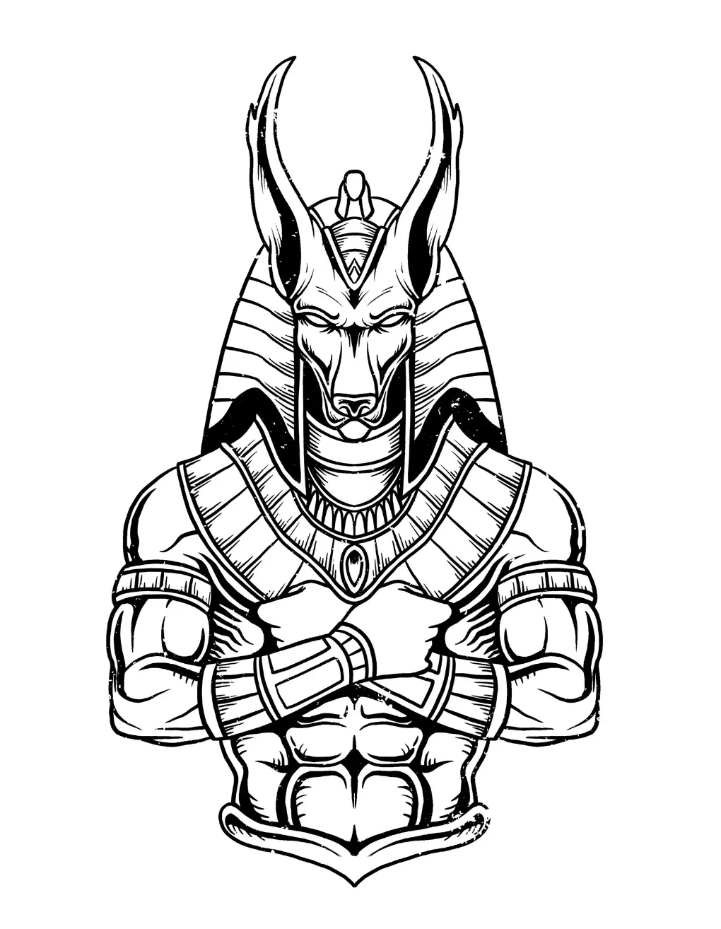 Anubis altar printable coloring page / digital download / egyptian god