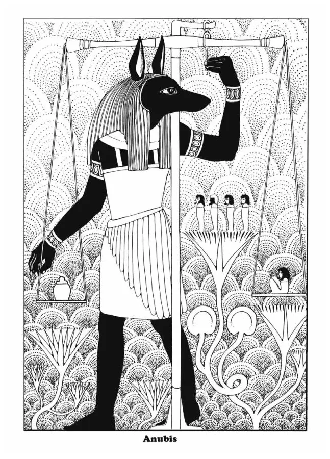 Coloring page anubis free printables img 16355