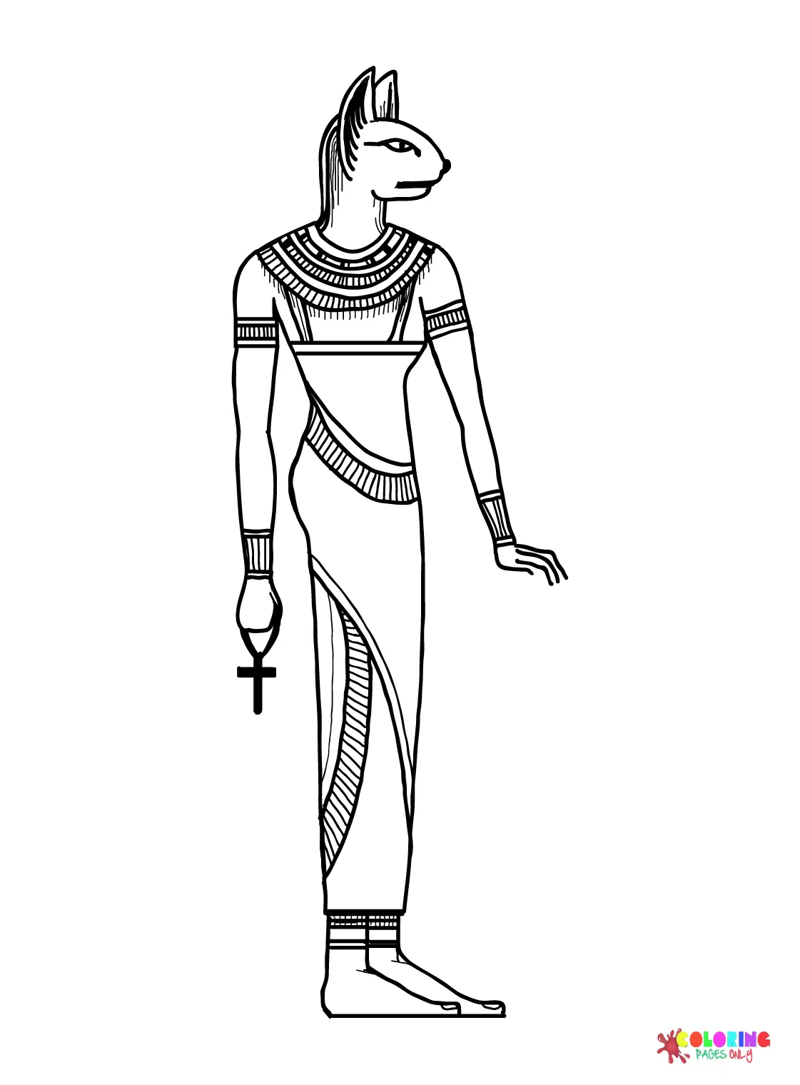 Anubis god of ancient egypt coloring page free printable coloring pages