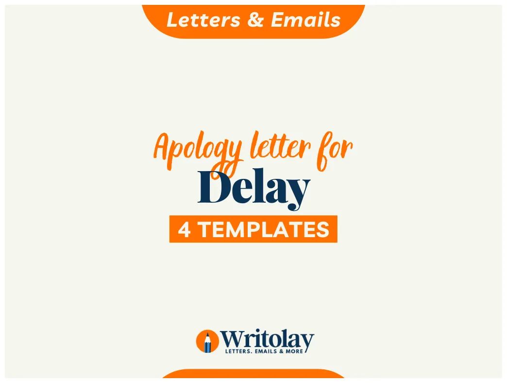 Apology letter for delay in service 4 templates writolay