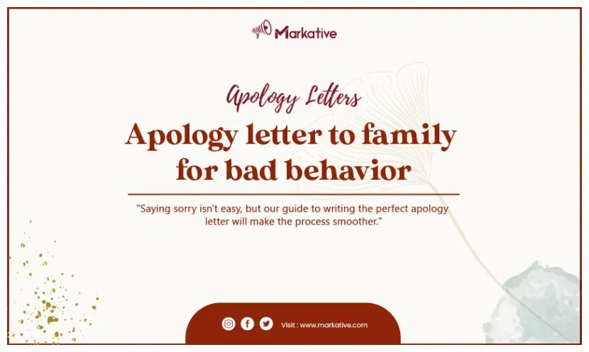 Best apology letter to family for bad behavior 7 ready samples markative