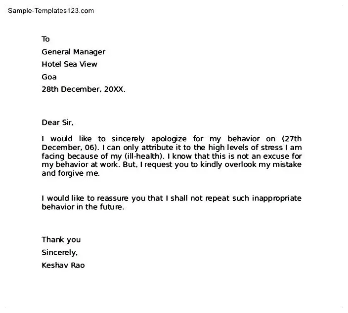 How to make an apology letter for bad behavior design talk