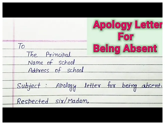 Excuse letter for absence