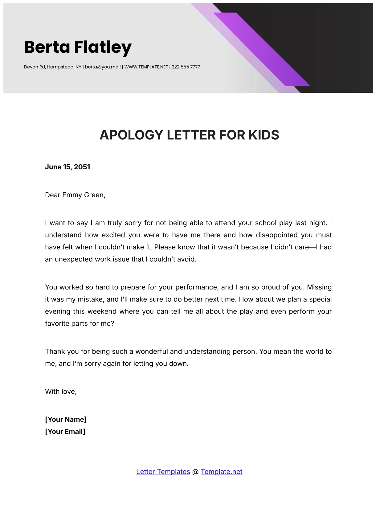 Format Of Apology Letter Apology Letter To Boss For Mistake Sample