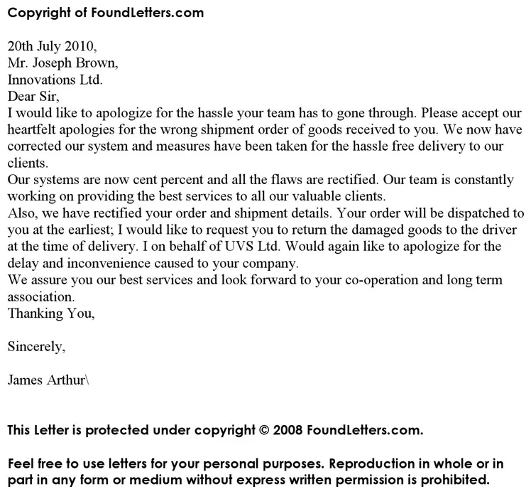 Apology Letter for Mistake - Template Free Download | Speedy Template