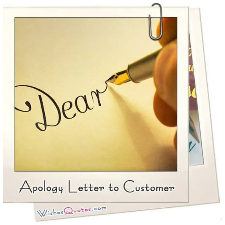 Apology Letter To Customer With Useful Sample Templates