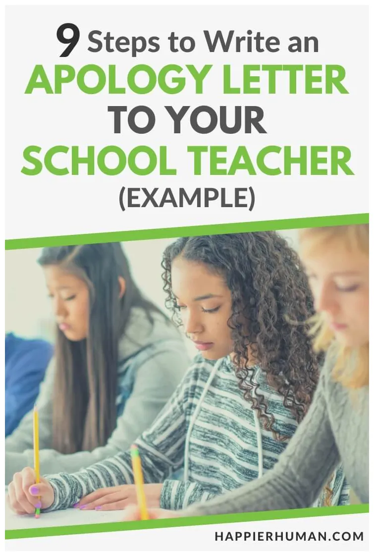 Apology Letter To Teacher