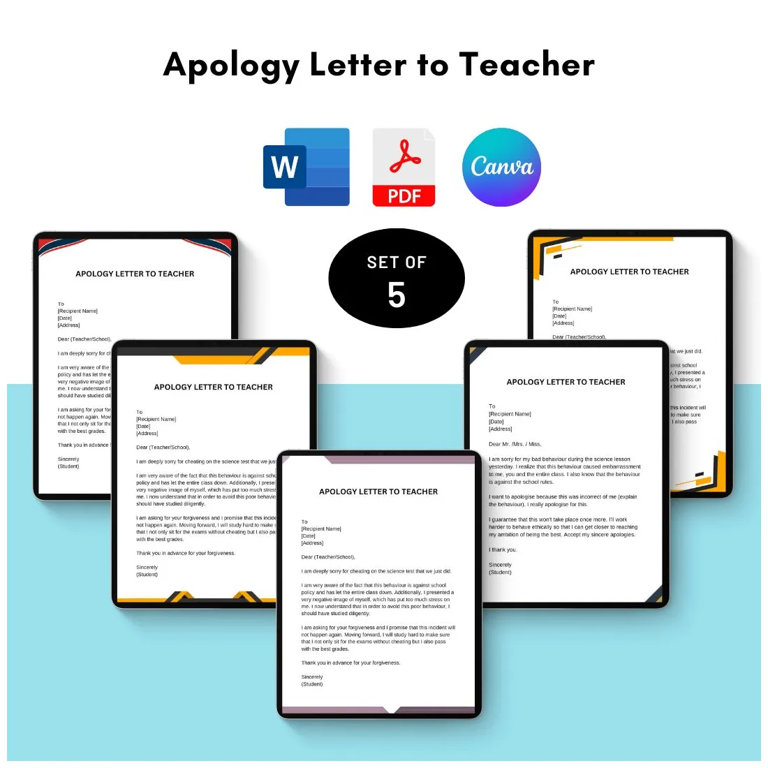 Apology Letter to Teacher Sample with Examples [Word]