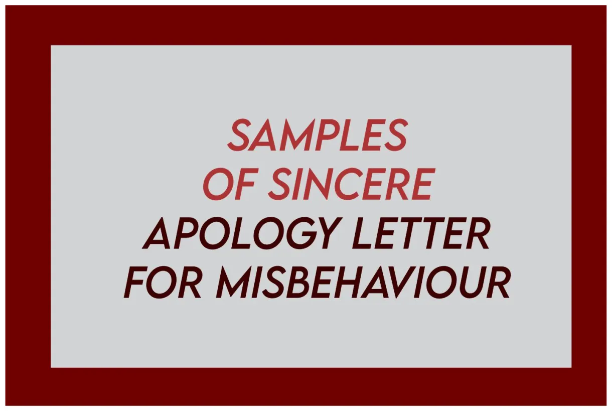 Apology Letter To Teacher