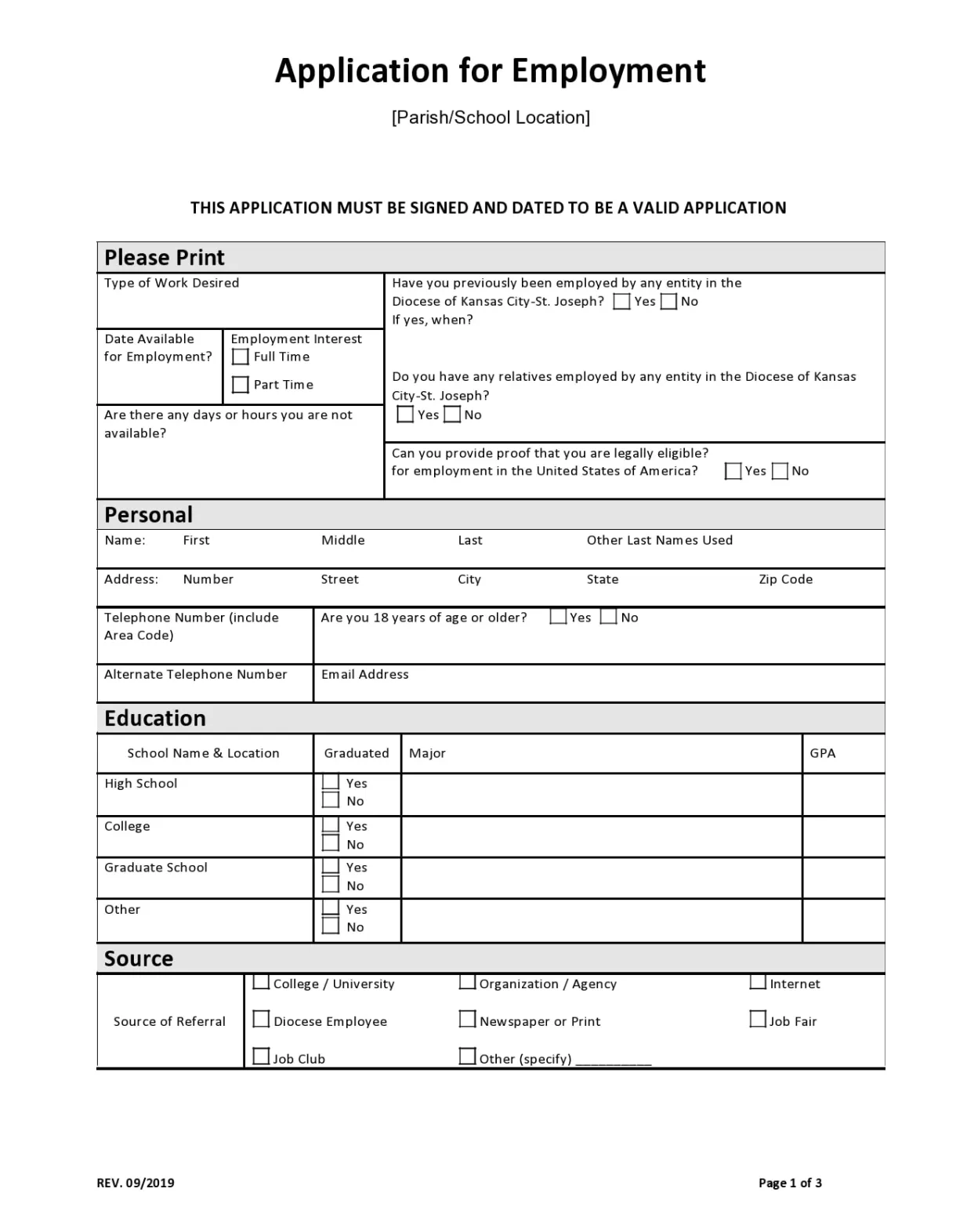 27 basic employment application templates [free]