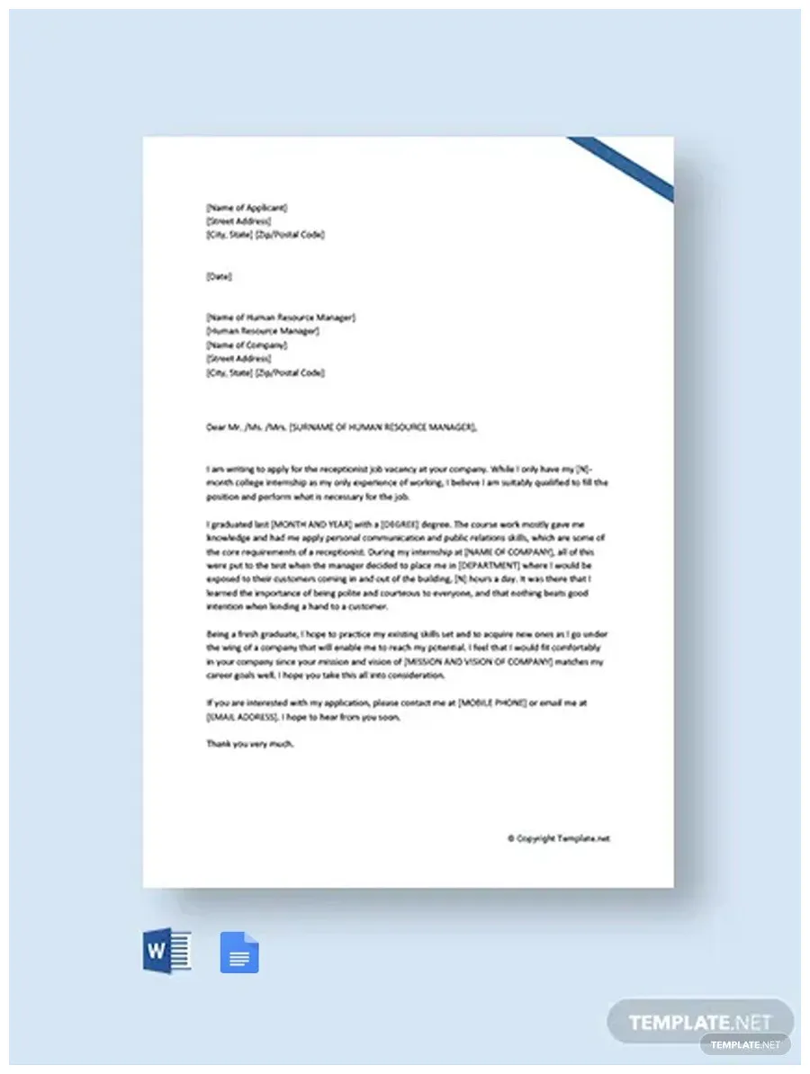 Free job download in word, google