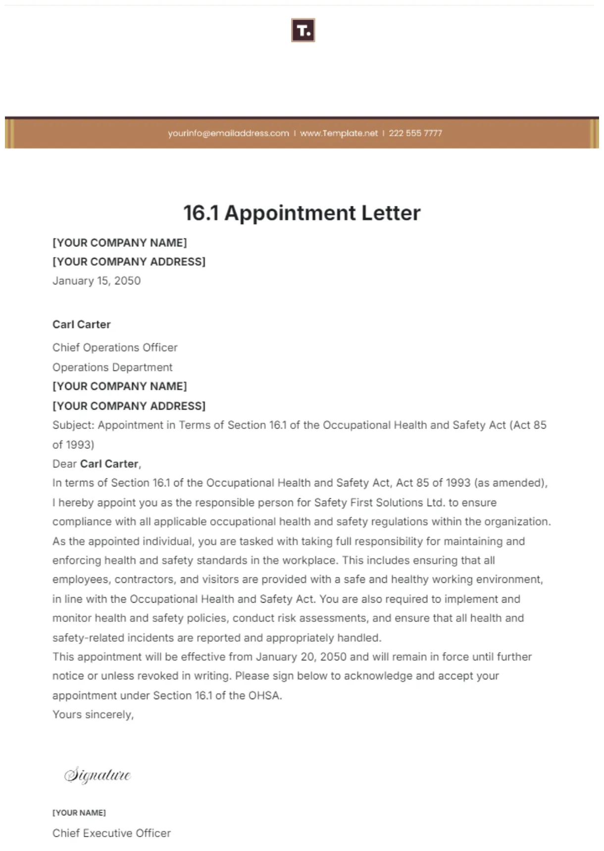 Free board member appointment letter template to edit online