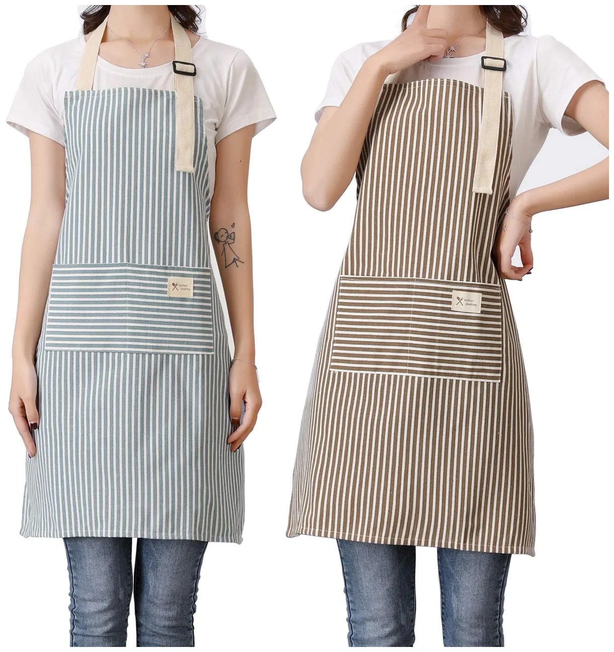 Amazon atropos 2 pack aprons for women with pockets, cooking