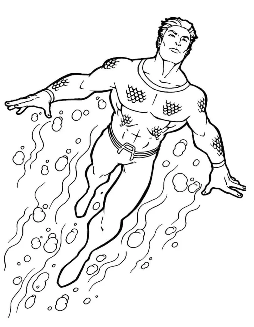 Aquaman printable coloring page download, print or color online for free