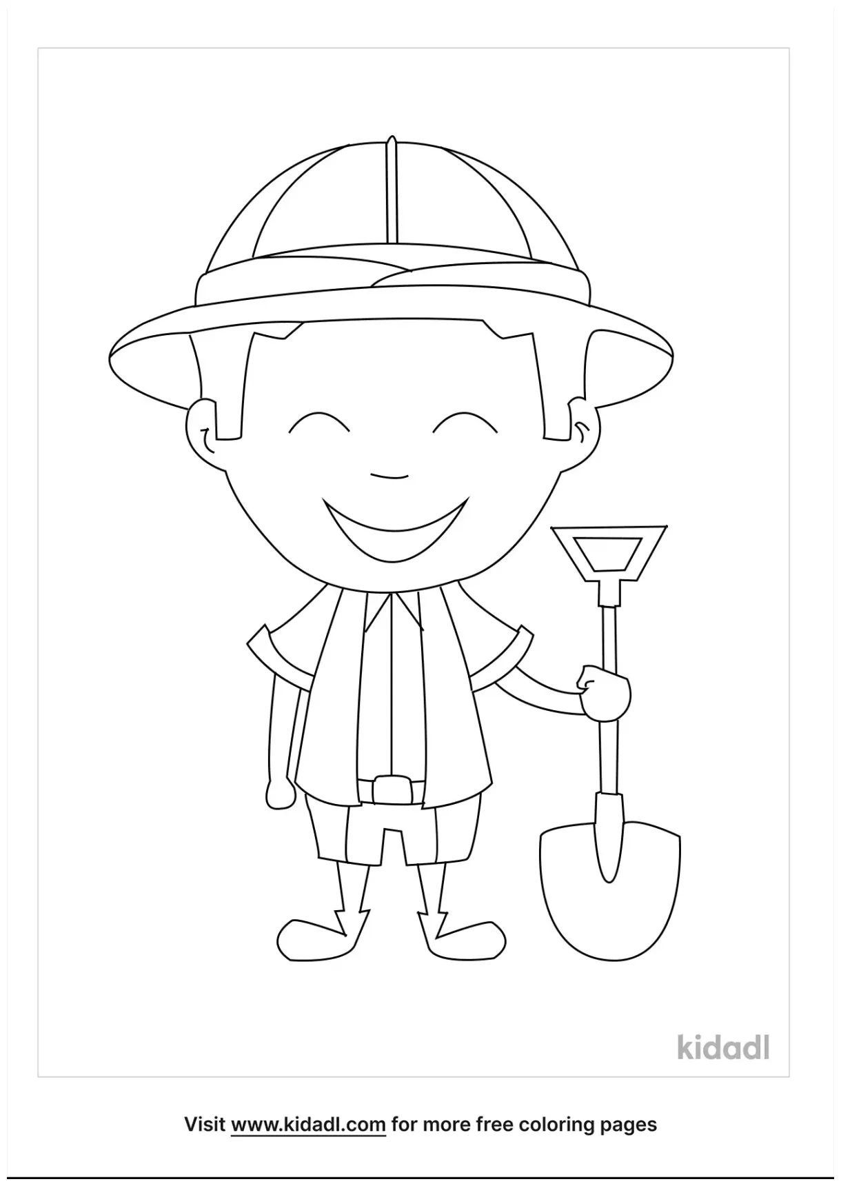 Coloring pages for an archaeologist