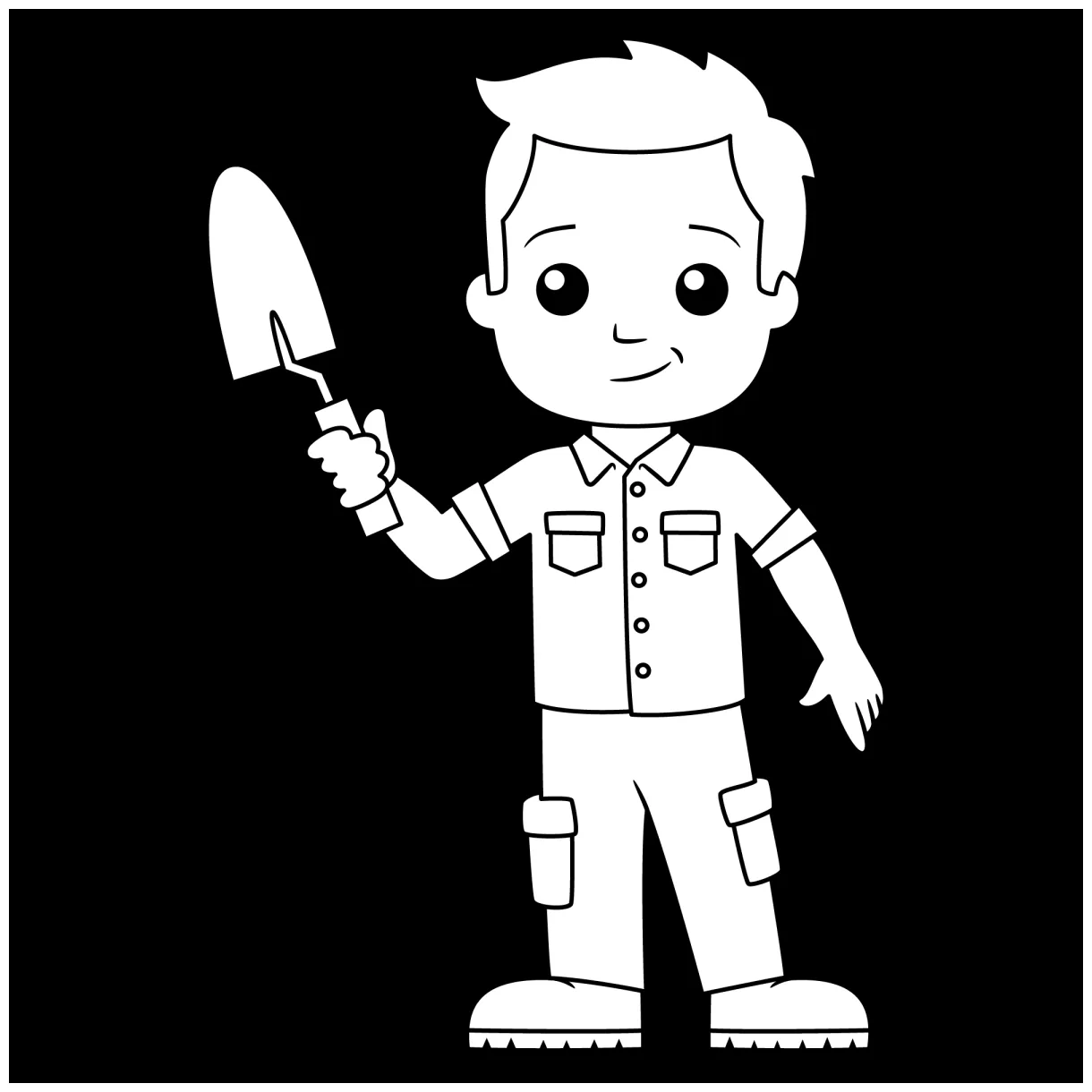 Coloring pages for an archaeologist