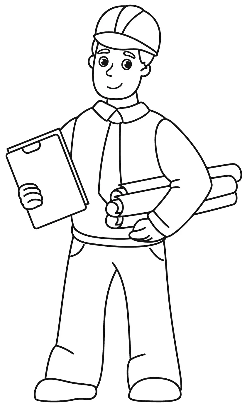 Architect coloring page colouringpages