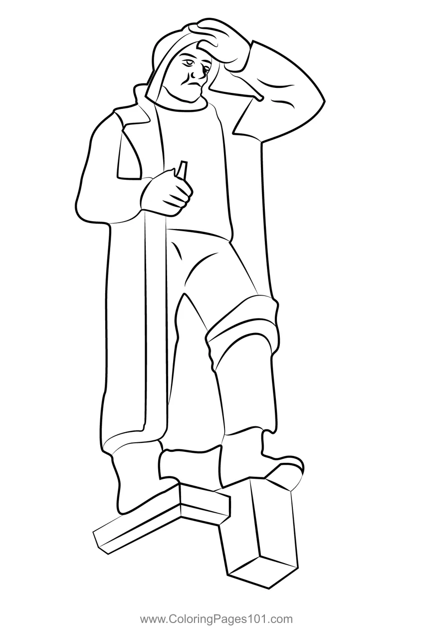 Architect studying coloring page for kids free architects printable