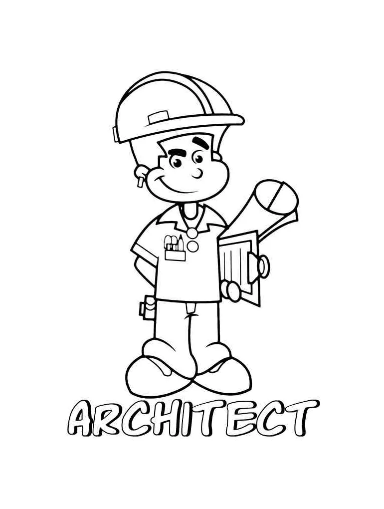 Architect coloring pages