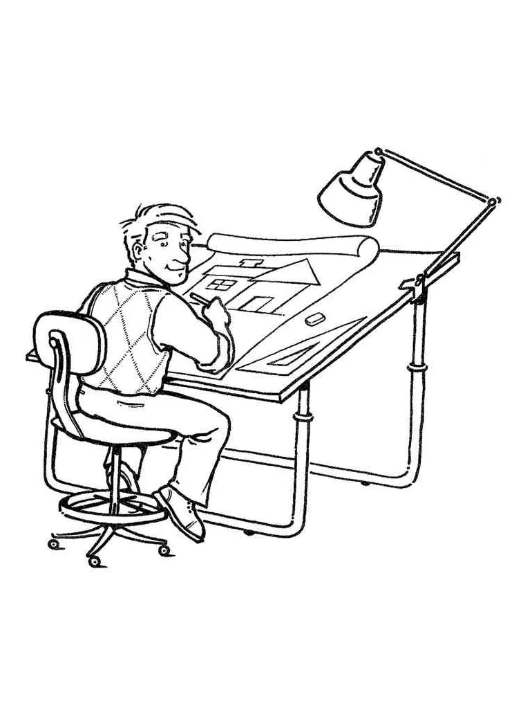 Architect coloring pages