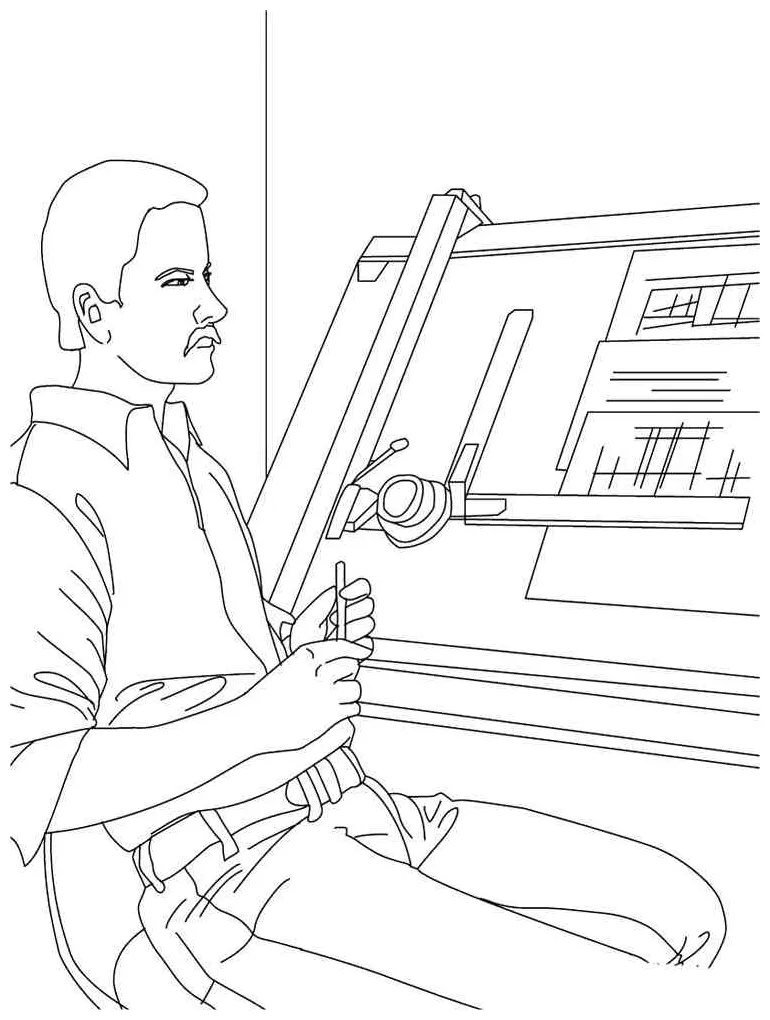 Architect coloring pages