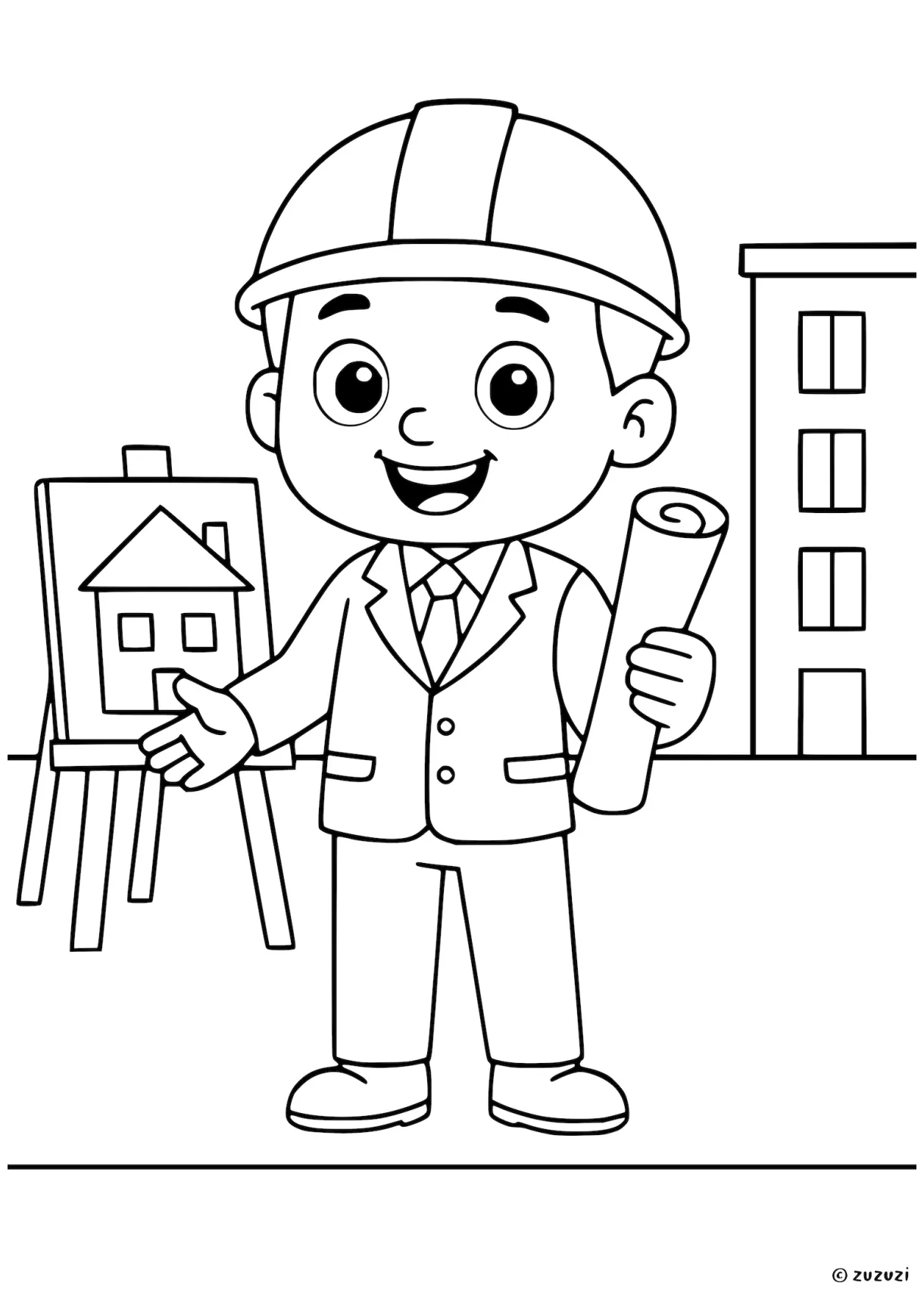 Architect coloring pages zuzuzi