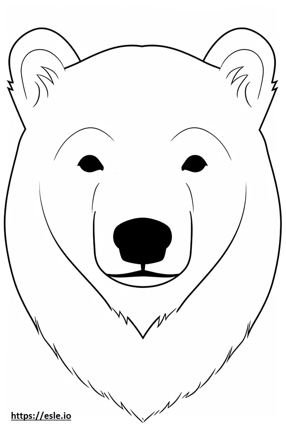 Arctic fox face coloring page