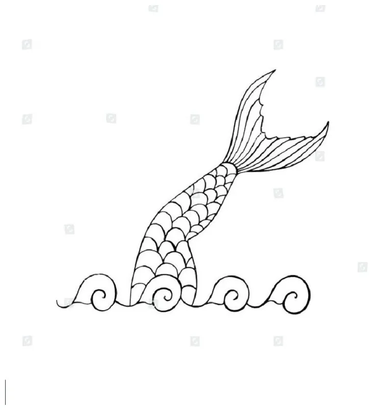 Mermaid Tail Coloring Page | Educative Printable