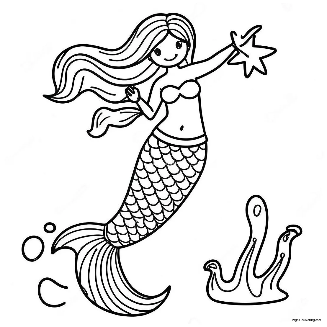 Mermaid Tail Coloring Page (37132-29861)