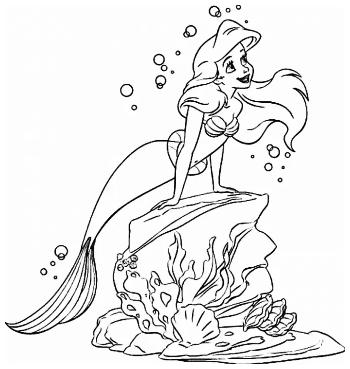 Ariel The Mermaid Coloring Pages - Coloring Home