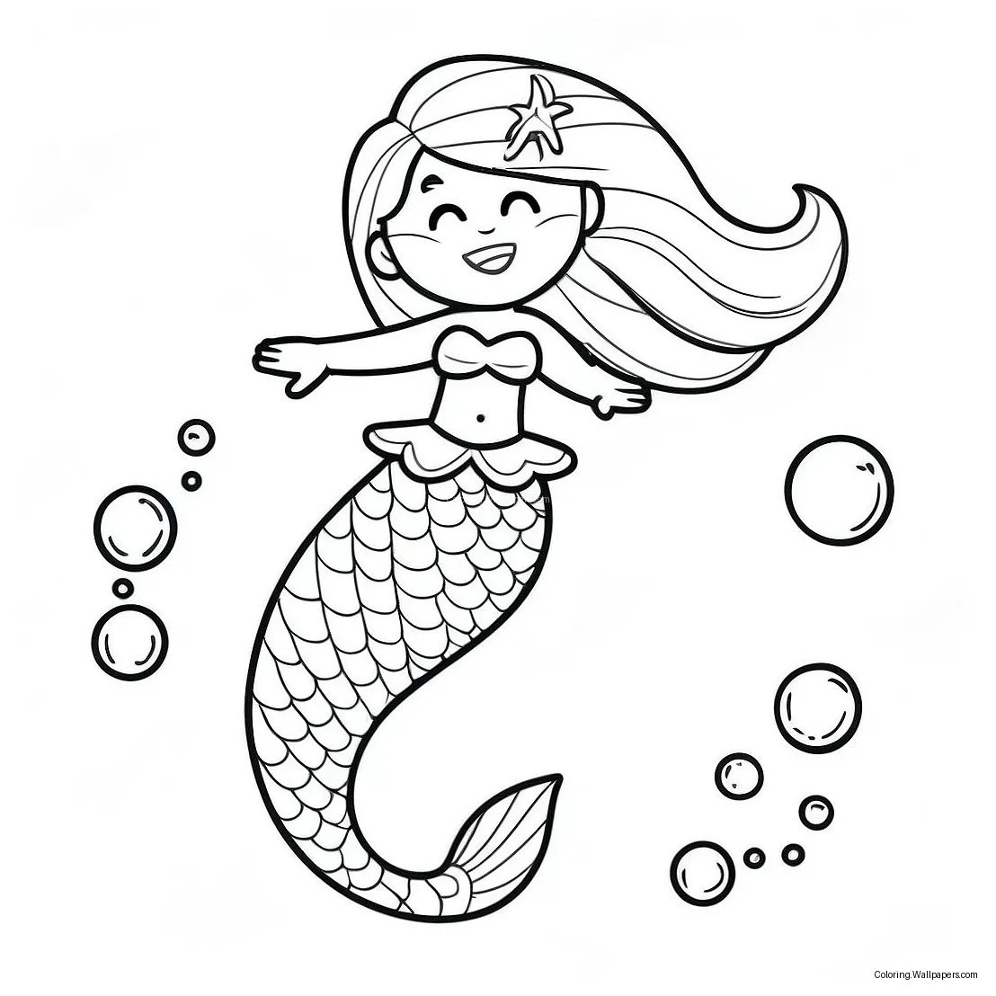Mermaid Tail Coloring Page (37133-29367)