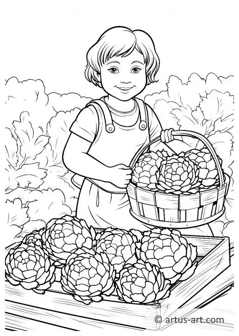 Artichoke field coloring page » » artus art