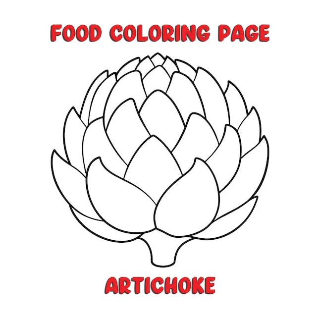 Premium vector vector of artichoke illustration coloring page for kids